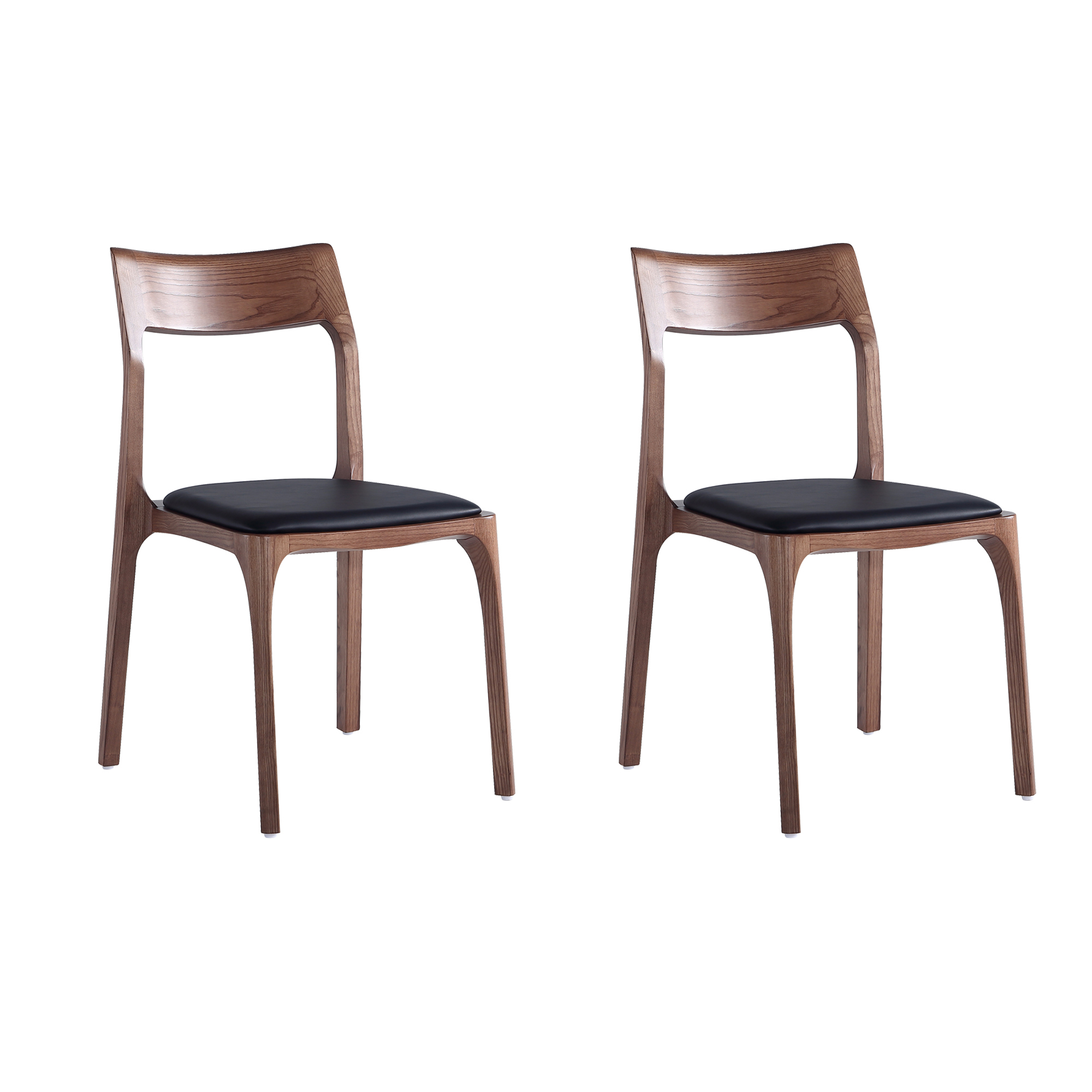 Manhattan Comfort, Modern Moderno Chair 2-Set Upholstered Wood Black, Primary Color Black, Included (qty.) 2 Model# DC070